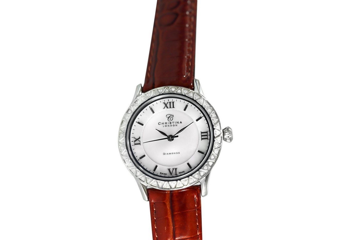 Christina London Quarzuhr Elegante Diamantuhr Swiss Made von Christina London