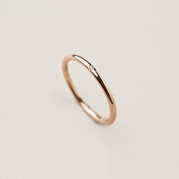 ChristinaPauls Slow jewellery Zarter Diamantring in Rosegold von ChristinaPauls Slow jewellery