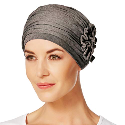 Christine Headwear Lotus Turban Damen Brown Mottled | Chemo Kopfbedeckung Damen | Kopftuch für Damen Mit Haarausfall | Chemo Mütze Damen Auf 95% Viskose Bambus 5% Elasthan von Christine Headwear