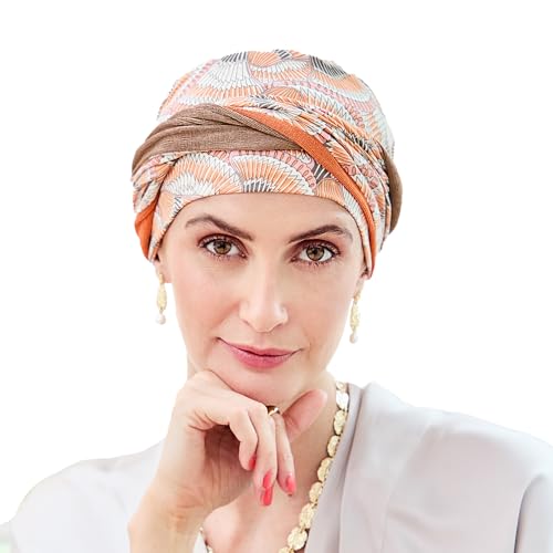 Christine Headwear Orange Elements Turban Damenturban Stoffturban Kopftuch (One Size - orange) von Christine Headwear