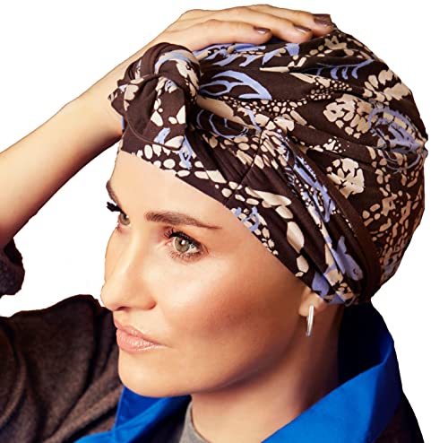 Christine Headwear Damen Beatrice tulband met linten Headband, Autumn Blues, Einheitsgröße EU von Christine Headwear