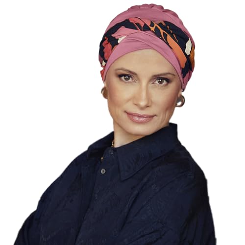 Christine Headwear Women's Shakti Turban, Rose w/Joyful Autumn, One Size (2er Pack) von Christine Headwear