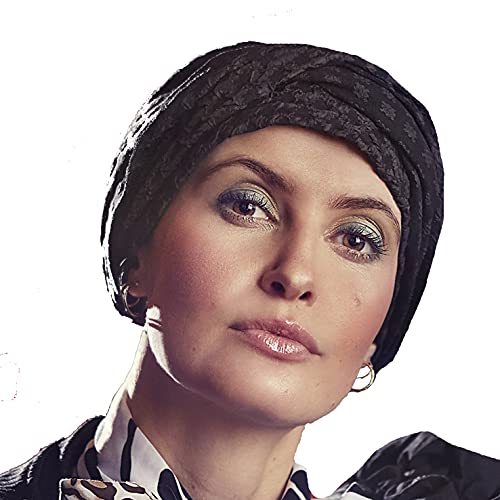 Christine Headwear Damen • - EMMY V turban Black, Black matte'n'shiny, Einheitsgröße EU von Christine Headwear
