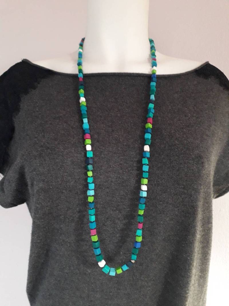 Lange Würfelkette Türkis von ChristineGasafy