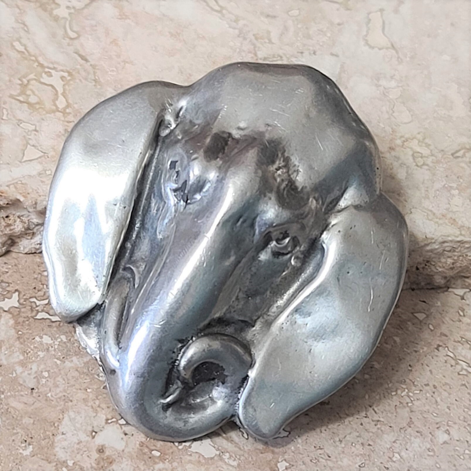 Zinn Elefant Slide Anhänger Oder Pin Brosche Signiert Fein Ideal Für Halskette von ChristinesBoutique1