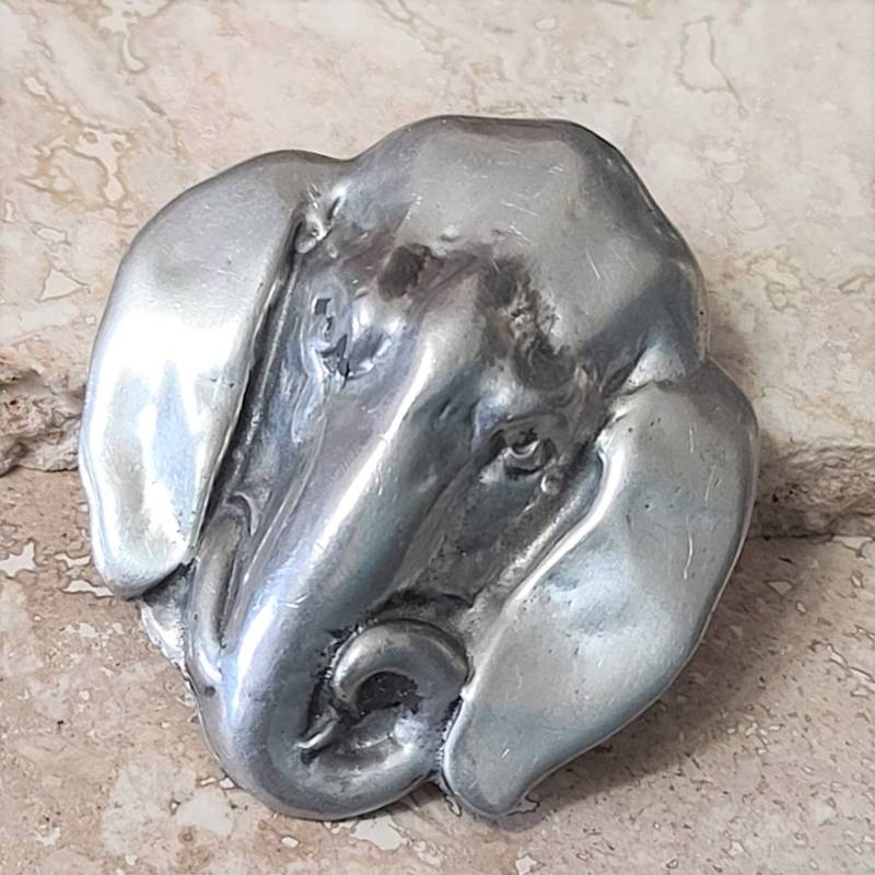 Zinn Elefant Slide Anhänger Oder Pin Brosche Signiert Fein Ideal Für Halskette von ChristinesBoutique1
