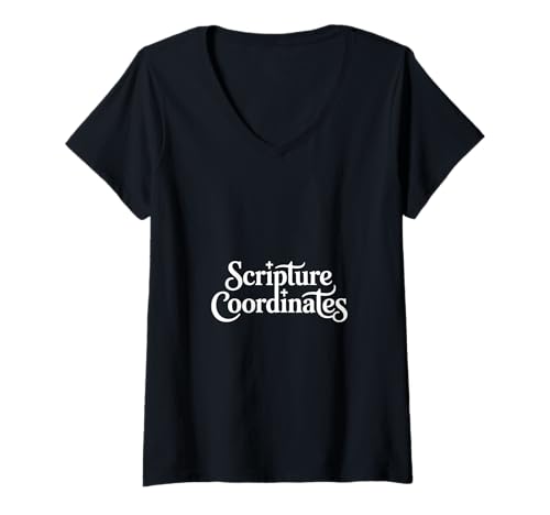 Damen Bibel Koordinaten Scripture Coordinates Christlich Glaube T-Shirt mit V-Ausschnitt Damen Bibel Koordinaten Scripture Coordinates Christlich Glaube T-Shirt mit V-Ausschnitt von Christlich Bibel Glauben Kreuz Hoffnung Gemeinde