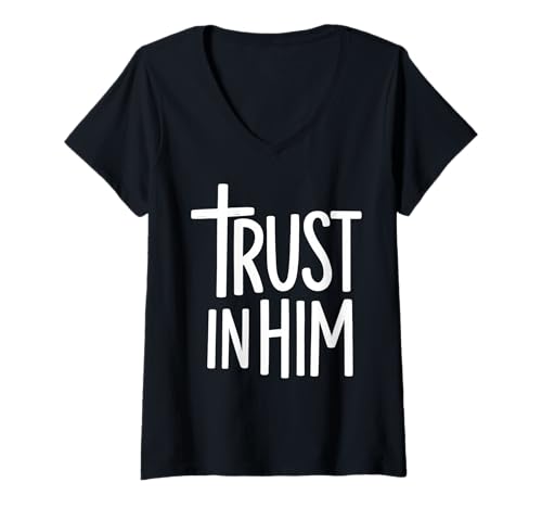 Damen Inspirierender christlicher Spruch - Jesus Christus T-Shirt mit V-Ausschnitt Damen Inspirierender christlicher Spruch - Jesus Christus T-Shirt mit V-Ausschnitt von Christliche Geschenke & Co.