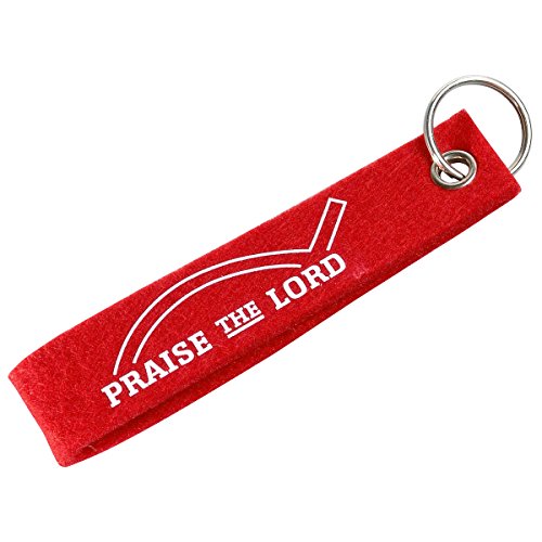 Christliche Geschenkideen °* Schlüsselanhänger ROT Praise the Lord von Christliche Geschenkideen