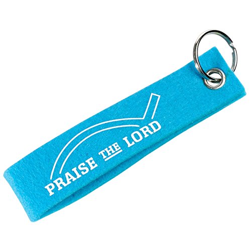 Christliche Geschenkideen °* Schlüsselanhänger hellblau/türkis Praise the Lord von Christliche Geschenkideen