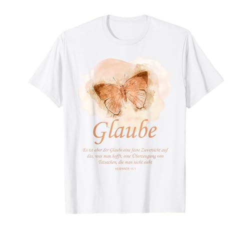 Frauen Christian Schmetterling Bibelvers Glaube T-Shirt von Christliche Glaube & Bibel Vers