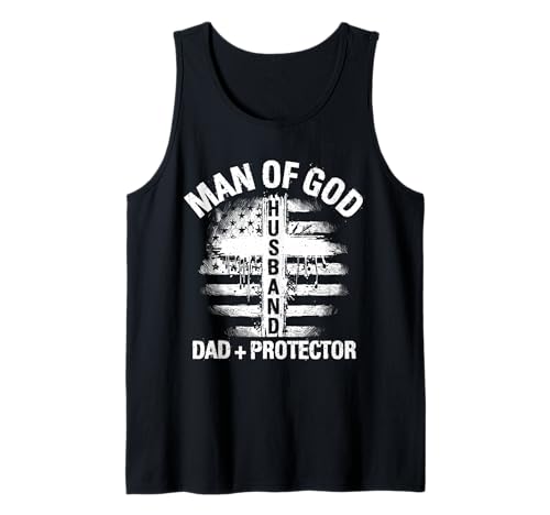 Herren Man of GOD Husband DAD + Protector Christian Men's Tank Top Herren Man of GOD Husband DAD + Protector Christian Men's Tank Top von Christliches Männerdesign