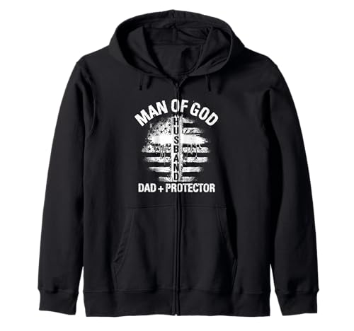 Man of GOD Husband DAD + Protector Christian Men's Kapuzenjacke Man of GOD Husband DAD + Protector Christian Men's Kapuzenjacke von Christliches Männerdesign