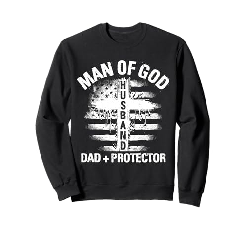 Man of GOD Husband DAD + Protector Christian Men's Sweatshirt Man of GOD Husband DAD + Protector Christian Men's Sweatshirt von Christliches Männerdesign
