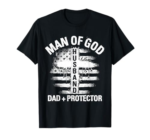 Man of GOD Husband DAD + Protector Christian Men's T-Shirt Man of GOD Husband DAD + Protector Christian Men's T-Shirt von Christliches Männerdesign
