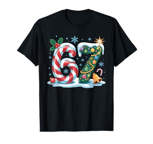 67 Weihnachten 67 Meme Funny Six Seven Gen Alpha Men Women 67 T-Shirt von Christmas 67 Six Seven 67 Meme Gen Alpha 67 Shirt