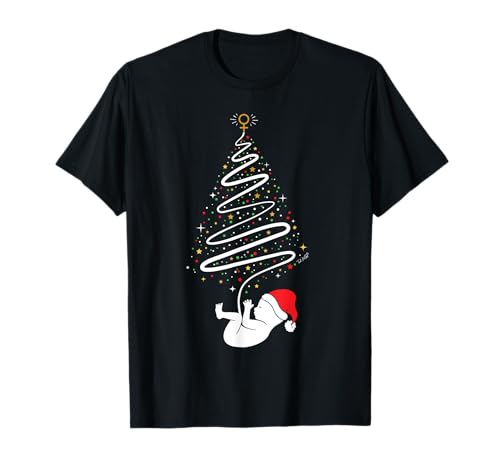 Weihnachten Schwangerschaft Shirt Erwartung Baby Mädchen Weihnachtsbaum T-Shirt von Christmas Baby Pregnancy Shirts