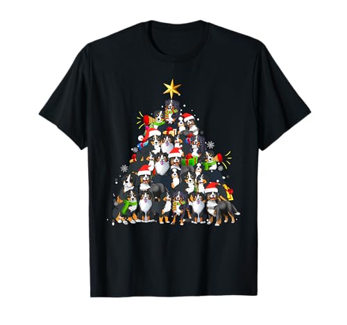 Christmas Bernese Mountain Dog Weihnachtspullover für Hunde, Motiv: Berner Sennenhund, Schwarz, Unisex, Kurzarm, T-Shirt, Kinder von Christmas Bernese Mountain Dog