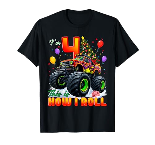 I'm 4 4th Birthday Boy Monster Truck 4 Years Old Christmas T-Shirt I'm 4 4th Birthday Boy Monster Truck 4 Years Old Christmas T-Shirt von Christmas Birthday Monster Truck Outfit