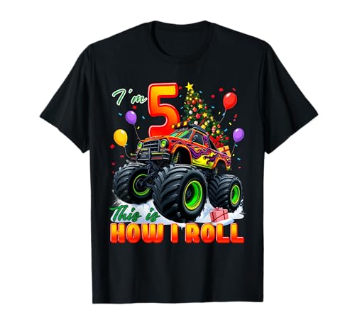 I'm 5 5th Birthday Boy Monster Truck 5 Years Old Christmas T-Shirt I'm 5 5th Birthday Boy Monster Truck 5 Years Old Christmas T-Shirt von Christmas Birthday Monster Truck Outfit