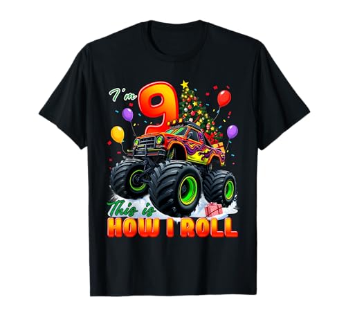 I'm 9 9th Birthday Boy Monster Truck 9 Years Old Christmas T-Shirt I'm 9 9th Birthday Boy Monster Truck 9 Years Old Christmas T-Shirt von Christmas Birthday Monster Truck Outfit