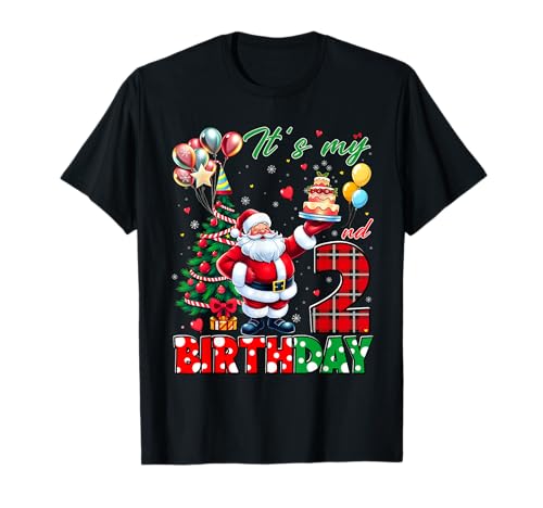 Kids It's My 2nd Birthday Cute Santa Christmas 2 Years Old T-Shirt Kids It's My 2nd Birthday Cute Santa Christmas 2 Years Old T-Shirt von Christmas Birthday Santa Claus Outfit