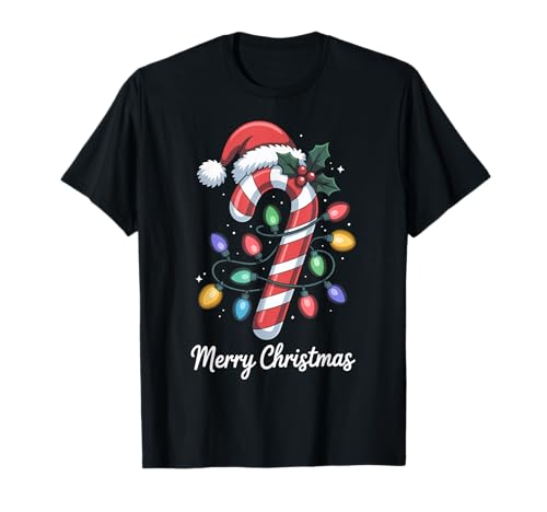 Merry Christmas Candy Cane Santa Hat Holiday Kids Toddler T-Shirt Merry Christmas Candy Cane Santa Hat Holiday Kids Toddler T-Shirt von Christmas Candy Cane With Santa Hat And Festive