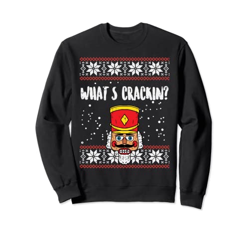 What Crackin Nussknacker Ugly Christmas Xmas Männer Frauen Kinder Sweatshirt von Christmas Clothes Pajamas PJ Men Women Kids Gifts