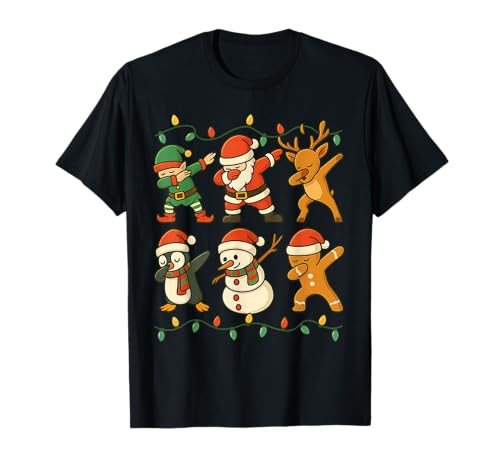 Dabbing Santa & Elf Friends, Weihnachten, Jungen, Mädchen, Herren T-Shirt Dabbing Santa & Elf Friends, Weihnachten, Jungen, Mädchen, Herren T-Shirt von Christmas Dab Crew