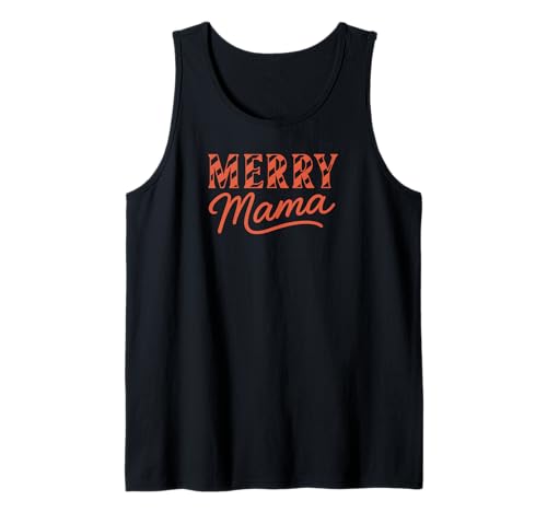 Süßes Zuckerstangen-Design mit Aufschrift Merry Mama Tank Top Süßes Zuckerstangen-Design mit Aufschrift Merry Mama Tank Top von Christmas Decor Designs Supply Co.