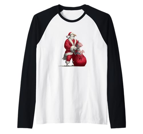 Lustiger Adler in Weihnachtsstimmung für Jungen und Mädchen Raglan von Christmas Eagle Outfit