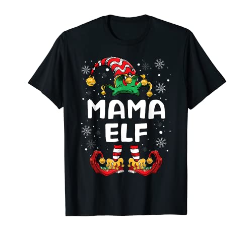 Mama Elf Women Matching Xmas Funny Family Christmas T-Shirt von Christmas Family Matching Elf Co.
