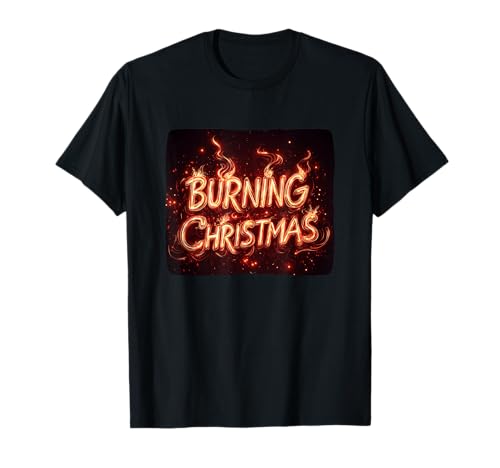 Burning Xmas Kostüm für Jungen und Mädchen T-Shirt von Christmas Fire and Flames