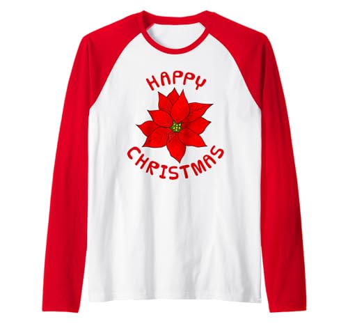 Weihnachten Blume Weihnachtsstern Floral Mama Oma Raglan Weihnachten Blume Weihnachtsstern Floral Mama Oma Raglan von Christmas Flower Poinsettia Women By DoodleRob