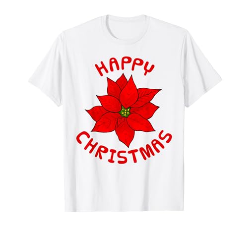 Weihnachten Blume Weihnachtsstern Floral Mama Oma T-Shirt Weihnachten Blume Weihnachtsstern Floral Mama Oma T-Shirt von Christmas Flower Poinsettia Women By DoodleRob
