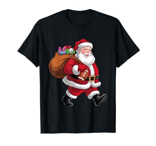 Santa Fußball Weihnachten, Weihnachtsmann Fußball Kinder Jungen Herren T-Shirt von Christmas Football Santa Claus