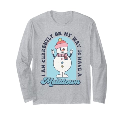 Lustiger Schneemann Weihnachten sarkastisch Männer Frauen Kinder Xmas Humor Langarmshirt von Christmas Funny Men Women Apparel Clothes Ideas