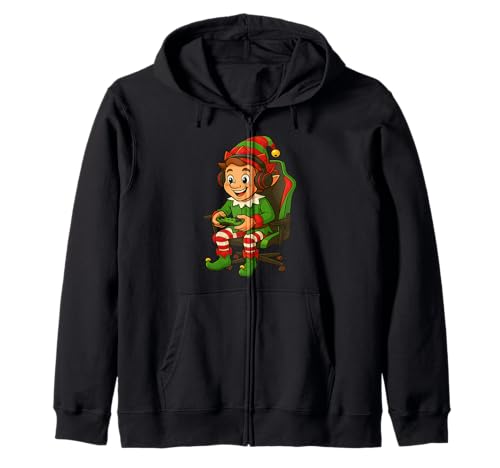Gamer Christmas Elf Gaming Videospiel Jungen Mädchen Kapuzenjacke Gamer Christmas Elf Gaming Videospiel Jungen Mädchen Kapuzenjacke von Christmas Gamers Video Game Fans