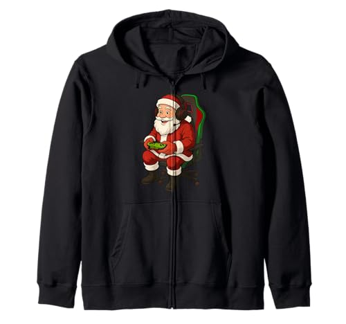 Gamer Weihnachten Weihnachtsmann Gaming Videospiel Jungen Mädchen Kapuzenjacke Gamer Weihnachten Weihnachtsmann Gaming Videospiel Jungen Mädchen Kapuzenjacke von Christmas Gamers Video Game Fans