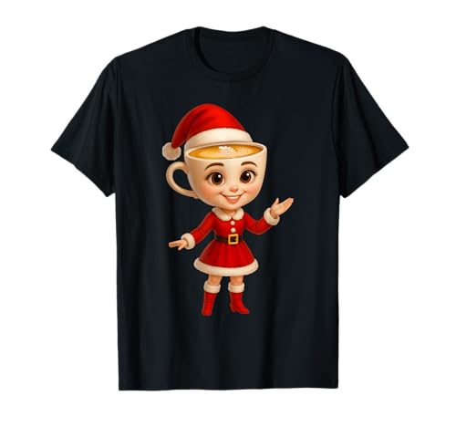 Niedliches Weihnachtsballina-Outfit für Kinder, Mädchen, Cappuccina T-Shirt Niedliches Weihnachtsballina-Outfit für Kinder, Mädchen, Cappuccina T-Shirt von Christmas Girls Brainrot Women