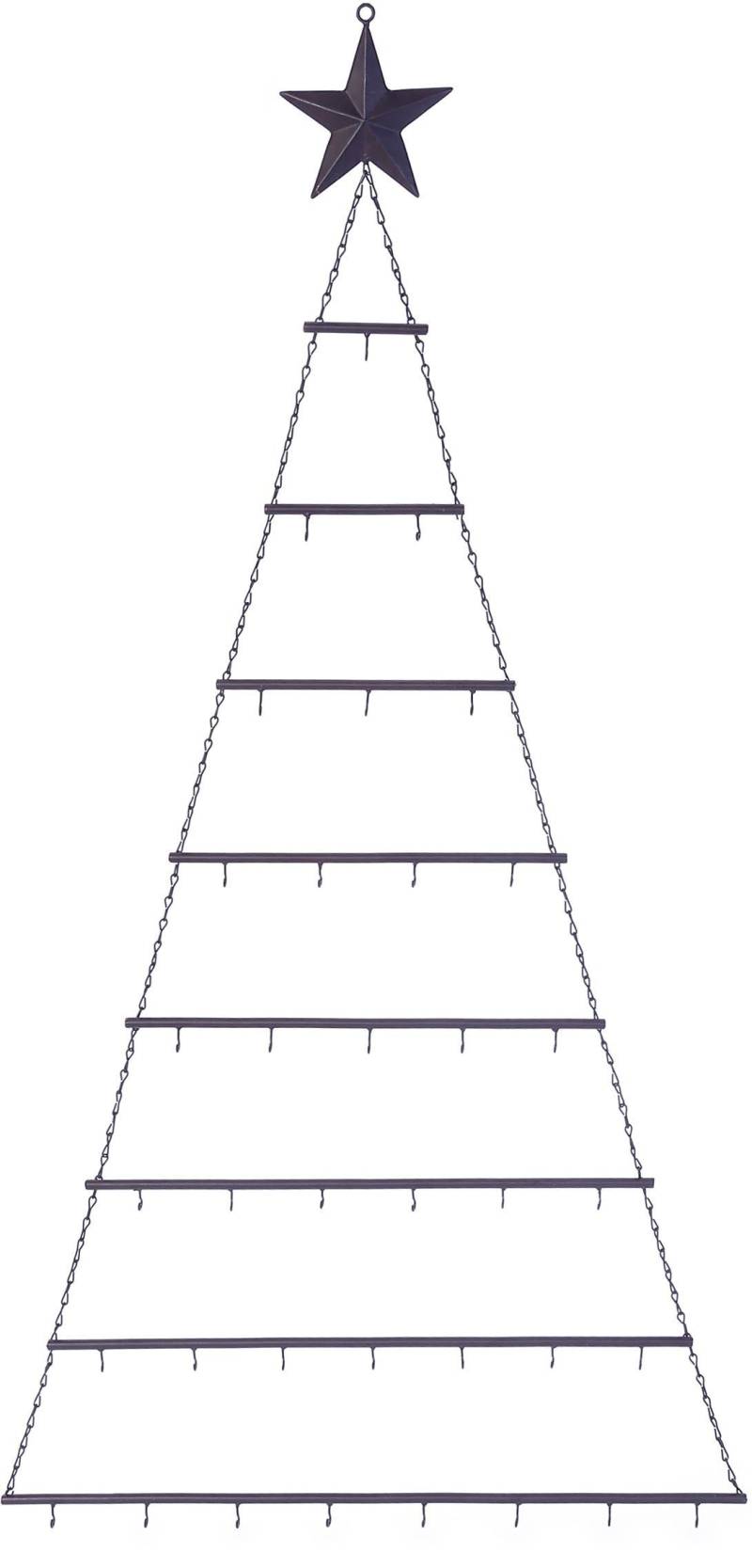 CHRISTMAS GOODS by Inge Dekobaum "Weihnachtsdeko, Wandbaum zum Hängen, aus Metall" Höhe ca. 122 cm, Hängedeko für Weihnachten von Christmas Goods By Inge