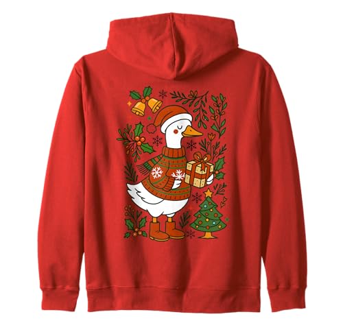 Goose Christmas Silly Vintage Goose Herren Damen Kinder Xmas Kapuzenjacke von Christmas Goose Men Women Apparel Clothes Ideas