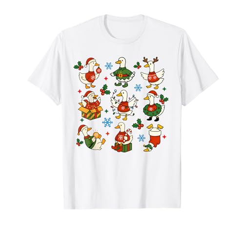 Lustige Gans Weihnachten Humor Silly Cute Männer Frauen Kinder Xmas T-Shirt von Christmas Goose Men Women Apparel Clothes Ideas