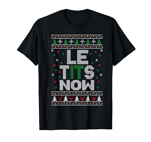 Christmas Holiday Co. Le Tits Now Weihnachtspullover Let It Snow T-Shirt Schwarz U-Ausschnitt Klassische Passform Kurzarm Small Regular Winter Weihnachtspullover Damen Herren Christmas Holiday Co. Le Tits Now Weihnachtspullover Let It Snow T-Shirt Schwarz U-Ausschnitt Klassische Passform Kurzarm Small Regular Winter Weihnachtspullover Damen Herren von Christmas Holiday Co.