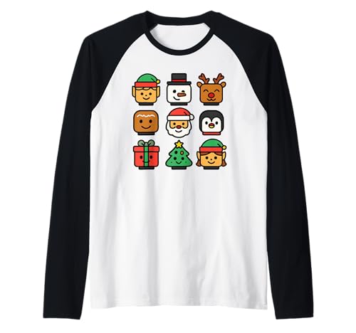 Weihnachten Building Brick Heads Jugend Kinder Weihnachten Raglan von Christmas Holiday Co.