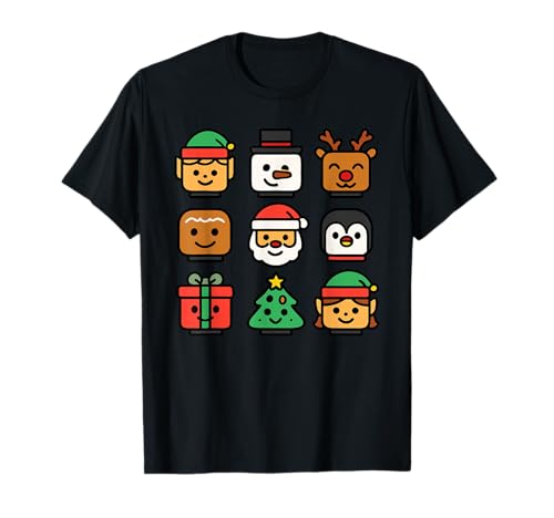 Weihnachten Building Brick Heads Jugend Kinder Weihnachten T-Shirt Weihnachten Building Brick Heads Jugend Kinder Weihnachten T-Shirt von Christmas Holiday Co.