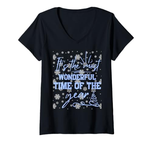 Damen Weihnachtszitat Winterurlaub T-Shirt mit V-Ausschnitt Damen Weihnachtszitat Winterurlaub T-Shirt mit V-Ausschnitt von Christmas Holiday Winter Season Saying