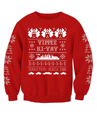 Die Hard Movie Inspired Christmas Jumper Erwachsene Sweatshirt Gr. XL, rot von Christmas Jumpers - Nostalgic