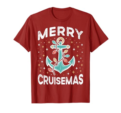 Merry Cruise-Mas Passende Familien-Weihnachtskreuzfahrt Damen Herren T-Shirt Merry Cruise-Mas Passende Familien-Weihnachtskreuzfahrt Damen Herren T-Shirt von Christmas Lights Family Matching Christmas Pajamas