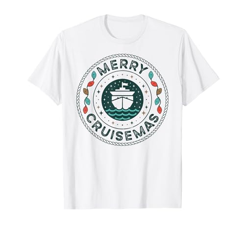 Merry Cruise-Mas Passende Familien-Weihnachtskreuzfahrt Damen Herren T-Shirt Merry Cruise-Mas Passende Familien-Weihnachtskreuzfahrt Damen Herren T-Shirt von Christmas Lights Family Matching Christmas Pajamas